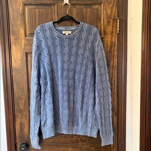 Goodthreads Light Blue Cable Knit Crewneck Sweater
